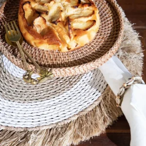 Seagrass Raffia Placemat - Natural Blanc pur