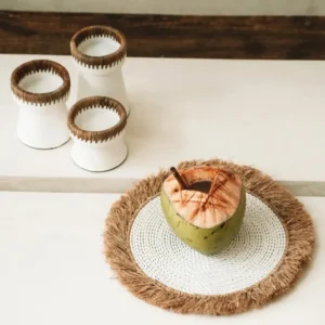 Seagrass Raffia Placemat - White Naturel