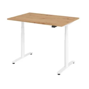 Bureau assis-debout électrique Hammerbacher 120x80cm chêne noueux/blanc VXDLR12/R/W commander à bas prix