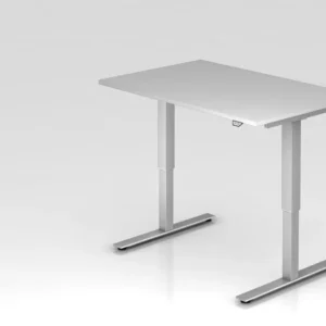 Bureau assis-debout électrique Hammerbacher 120x80cm gris hauteur de travail 73 - 119 cm VXMST12/5/S obtenir à bas prix