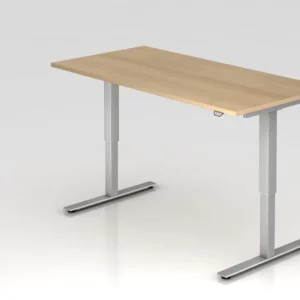Bureau assis-debout électrique Hammerbacher 160x80cm chêne hauteur de travail 73 - 119 cm VXMST16/E/S se procurer à bas pr...