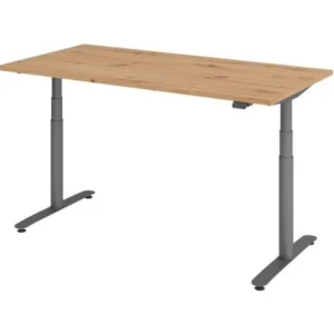 Bureau assis-debout électrique Hammerbacher 160x80cm chêne noueux/graphite VXDLR16/R/G se procurer à bas prix