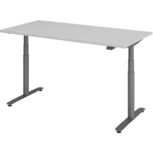 Bureau assis-debout électrique Hammerbacher 160x80cm gris/graphite VXDLR16/5/G se fournir à bas prix