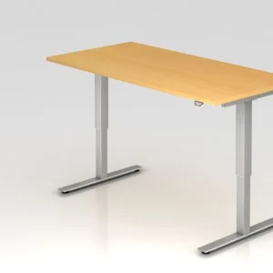 Bureau assis-debout électrique Hammerbacher 160x80cm hêtre hauteur de travail 73 - 119 cm VXMST16/6/S commander à bas prix