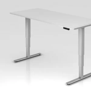 Bureau assis-debout électrique Hammerbacher 180x80cm blanc hauteur de travail 635 -1285 cm VXDSM19/W/S se procurer à bas prix