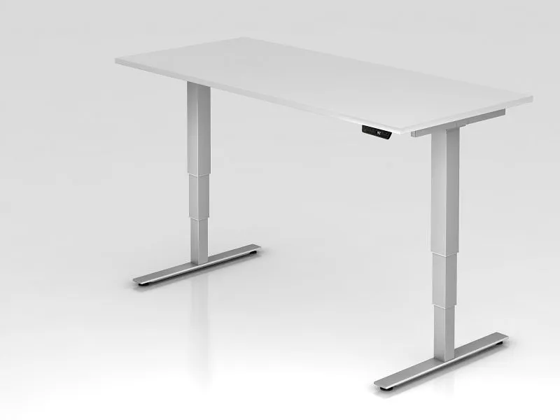 Bureau assis-debout électrique Hammerbacher 180x80cm blanc hauteur de travail 635 -1285 cm VXDSM19/W/S se procurer à bas prix