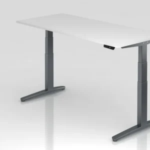 Bureau assis-debout électrique Hammerbacher 180x80cm blanc/graphite forme rectangulaire VXBHM19/W/GG se fournir à bas prix...