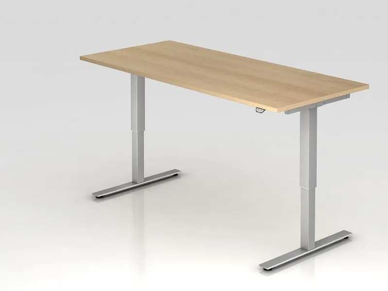 Bureau assis-debout électrique Hammerbacher 180x80cm chêne hauteur de travail 73 - 119 cm VXMST19/E/S obtenir à bas prix