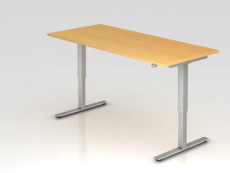 Bureau assis-debout électrique Hammerbacher 180x80cm hêtre hauteur de travail 73 - 119 cm VXMST19/6/S commander à bas prix