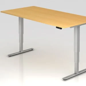 Bureau assis-debout électrique Hammerbacher 200x100cm hêtre hauteur de travail 635 -1285 cm VXDSM2E/6/S se fournir à bas prix