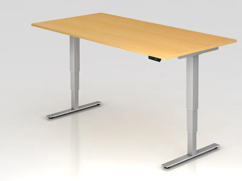 Bureau assis-debout électrique Hammerbacher 200x100cm hêtre hauteur de travail 635 -1285 cm VXDSM2E/6/S se fournir à bas prix
