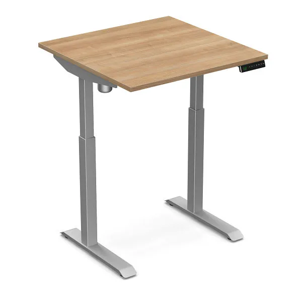 Bureau assis-debout Worktrainer StudyDesk (argent / Havana 80 x 80 cm) StD-s-slv-hvn obtenir à bas prix pour bureau à haut...