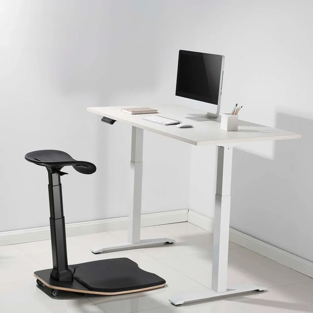 Chaise de bureau assis-debout ergonomique Maclean MC-872 pour poste de travail réglable