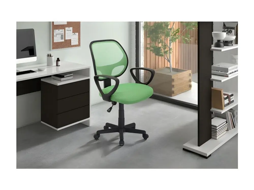 Chaise de bureau IPOLIST Tissu filet vert, idéal pour un bureau confortable et actuel