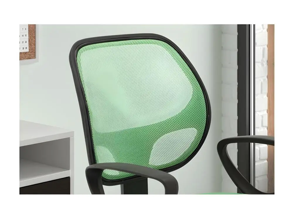 Chaise de bureau IPOLIST Tissu filet vert, idéal pour un bureau confortable et actuel