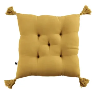 Coussin de chaise Assise matelassée Gaia Safran avec revêtement anti-rayures