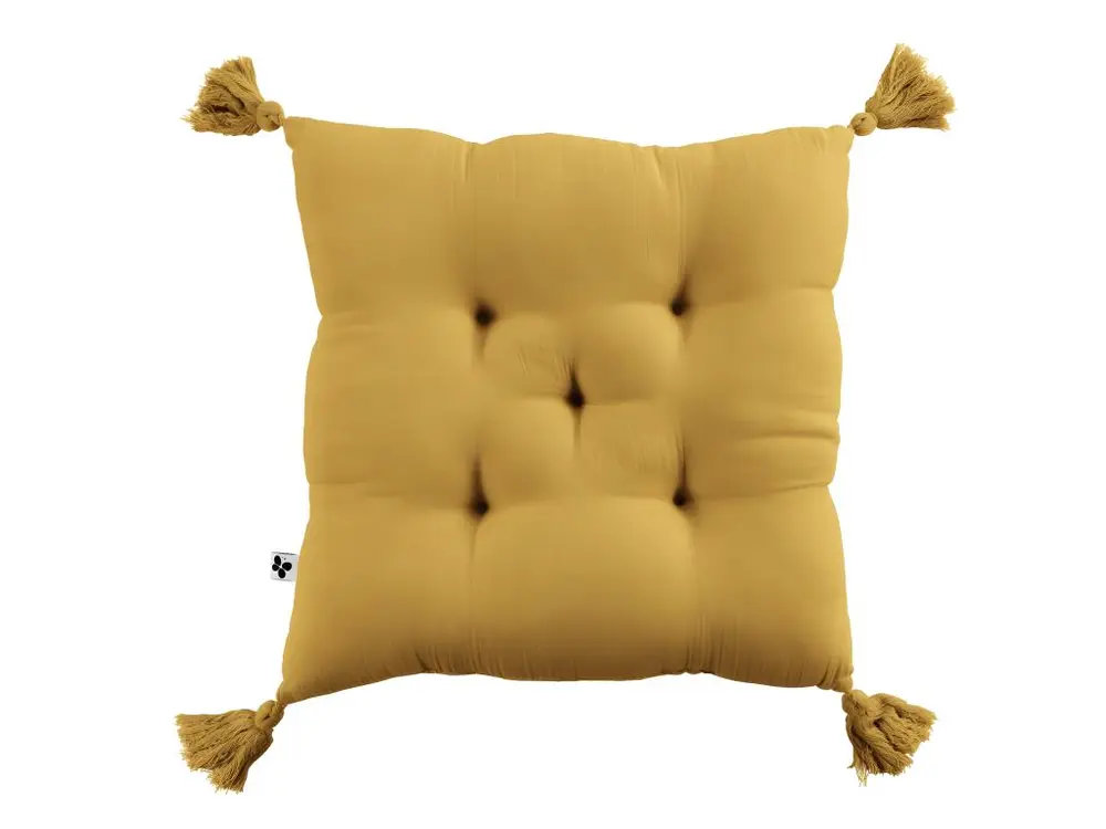 Coussin de chaise Assise matelassée Gaia Safran avec revêtement anti-rayures