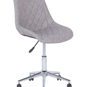 Desk Chair Faux En cuir souple Light Grey MARIBEL