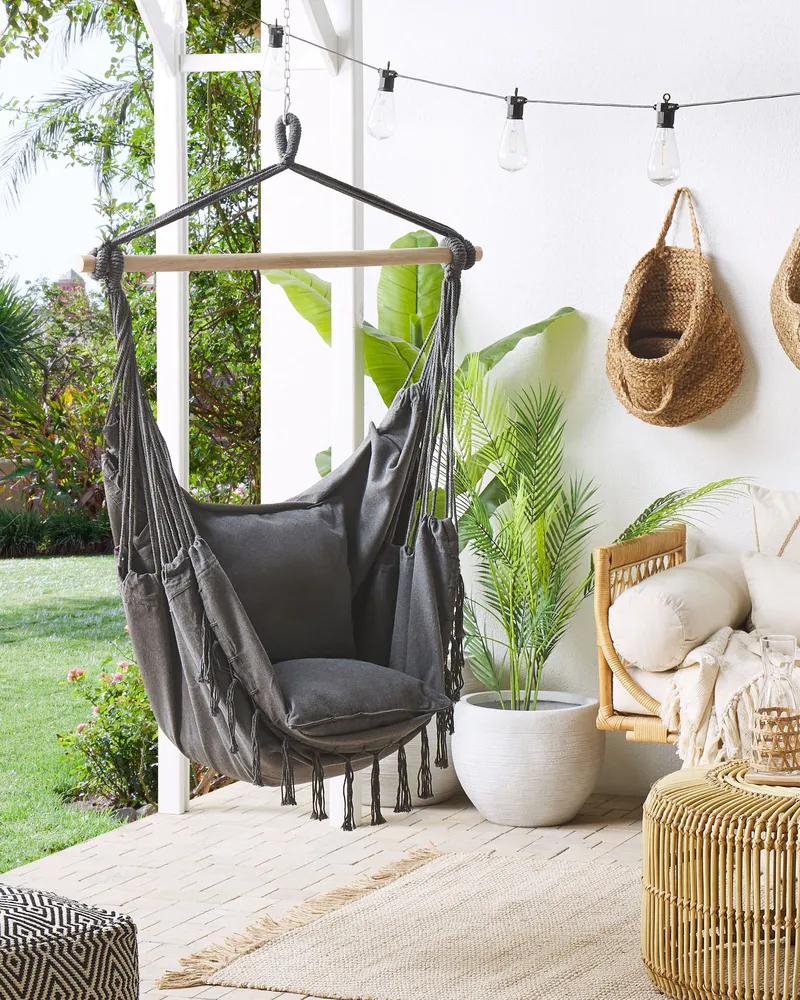 Fauteuil suspendu BONEA Coton Gris | Facile à installer |