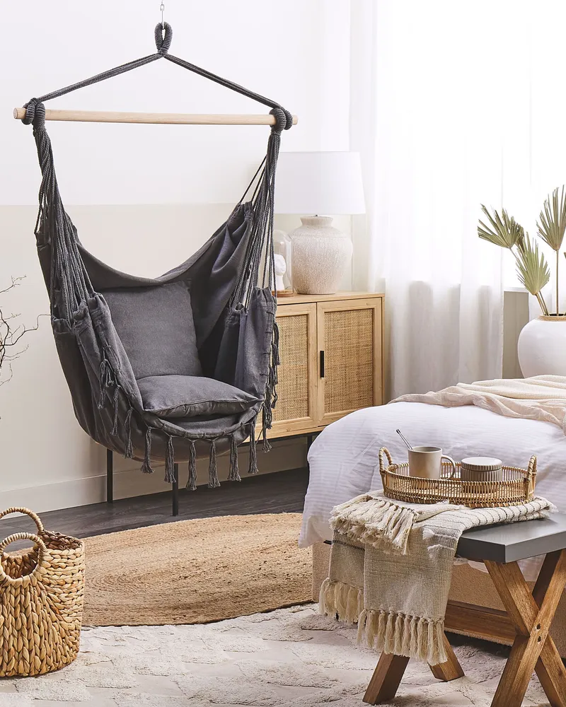 Fauteuil suspendu BONEA Coton Gris | Facile à installer |