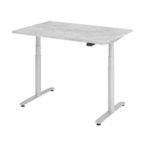 Hammerbacher bureau assis-debout électrique 120x80cm béton/argent VXDLR12/M/S prendre à bas prix