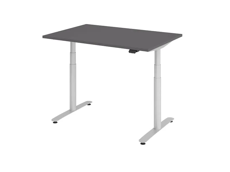 Hammerbacher bureau assis-debout électrique 120x80cm graphite/argent VXDLR12/G/S obtenir à bas prix