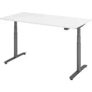 Hammerbacher bureau assis-debout électrique 160x80cm blanc/graphite VXDLR16/W/G prendre à bas prix