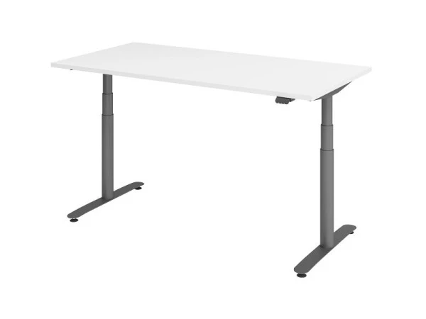 Hammerbacher bureau assis-debout électrique 160x80cm blanc/graphite VXDLR16/W/G prendre à bas prix