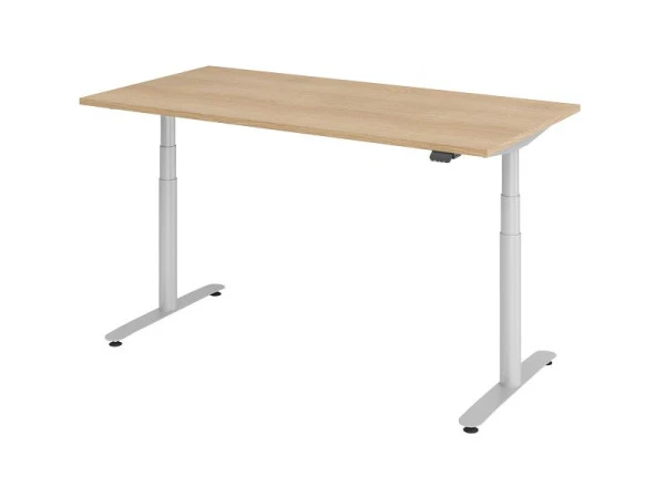 Hammerbacher bureau assis-debout électrique 160x80cm chêne/argent VXDLR16/E/S se procurer à bas prix