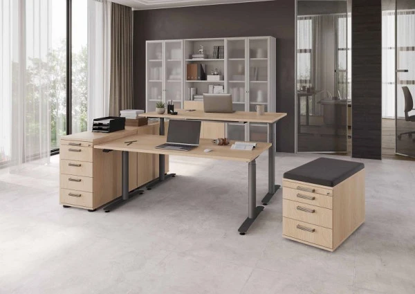 Hammerbacher bureau assis-debout électrique 160x80cm chêne/graphite VXDLR16/E/G acquérir à bas prix