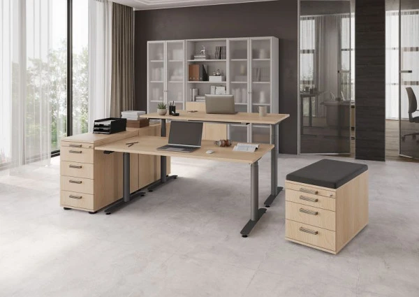 Hammerbacher bureau assis-debout électrique 160x80cm chêne/graphite VXDLR16/E/G acquérir à bas prix