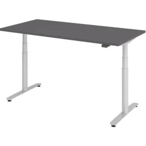 Hammerbacher bureau assis-debout électrique 160x80cm graphite/argent VXDLR16/G/S se fournir à bas prix
