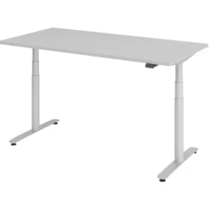 Hammerbacher bureau assis-debout électrique 160x80cm gris/argent VXDLR16/5/S se procurer à bas prix