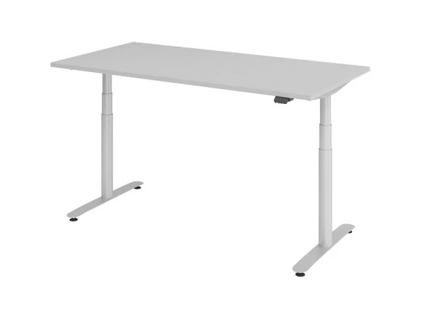 Hammerbacher bureau assis-debout électrique 160x80cm gris/argent VXDLR16/5/S se procurer à bas prix