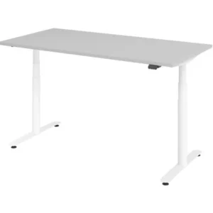 Hammerbacher bureau assis-debout électrique 160x80cm gris/blanc VXDLR16/5/W obtenir à bas prix