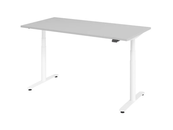 Hammerbacher bureau assis-debout électrique 160x80cm gris/blanc VXDLR16/5/W obtenir à bas prix