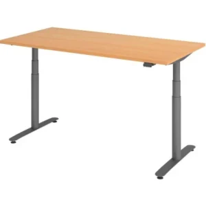Hammerbacher bureau assis-debout électrique 160x80cm hêtre/graphite VXDLR16/6/G se fournir à bas prix