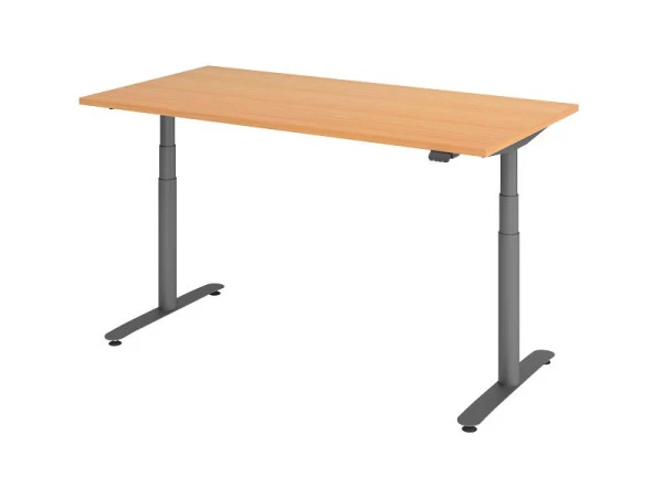 Hammerbacher bureau assis-debout électrique 160x80cm hêtre/graphite VXDLR16/6/G se fournir à bas prix