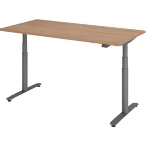 Hammerbacher bureau assis-debout électrique 160x80cm noyer/graphite VXDLR16/N/G acquérir à bas prix