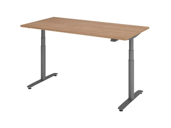 Hammerbacher bureau assis-debout électrique 160x80cm noyer/graphite VXDLR16/N/G acquérir à bas prix