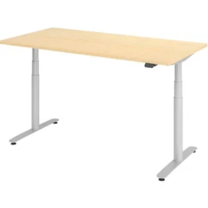 Hammerbacher bureau assis-debout électrique 160x80cm érable/argent VXDLR16/3/S prendre à bas prix