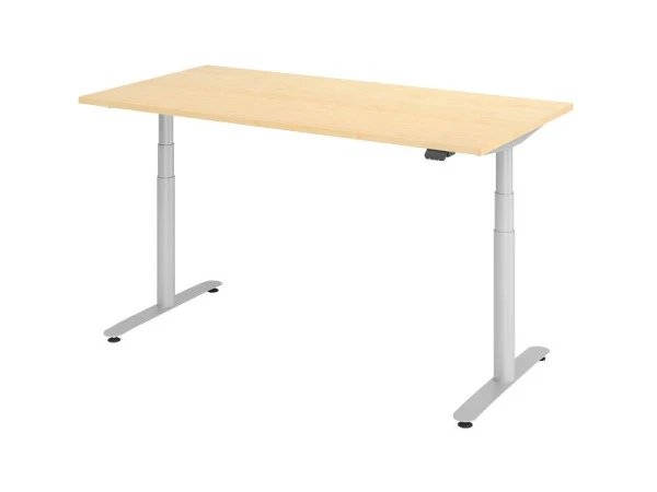 Hammerbacher bureau assis-debout électrique 160x80cm érable/argent VXDLR16/3/S prendre à bas prix