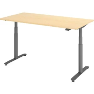 Hammerbacher bureau assis-debout électrique 160x80cm érable/graphite VXDLR16/3/G choisir à bas prix