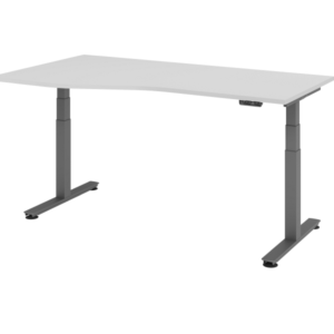 Hammerbacher bureau assis-debout électrique 180x100/80cm gris VXDSM18/5/G choisir à bas prix