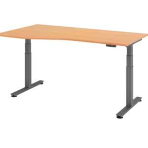 Hammerbacher bureau assis-debout électrique 180x100/80cm hêtre VXDSM18/6/G magasiner à bas prix