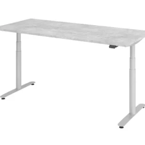 Hammerbacher bureau assis-debout électrique 180x80cm béton/argent VXDLR19/M/S prendre à bas prix