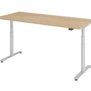 Hammerbacher bureau assis-debout électrique 180x80cm chêne/argent VXDLR19/E/S se fournir à bas prix