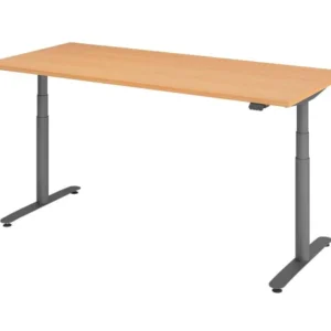 Hammerbacher bureau assis-debout électrique 180x80cm hêtre/graphite VXDLR19/6/G choisir à bas prix (Lot de 4)