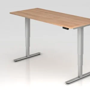 Hammerbacher bureau assis-debout électrique 180x80cm noyer hauteur de travail 635 -1285 cm VXDSM19/N/S acquérir à bas prix