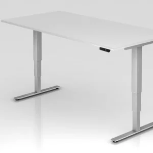 Hammerbacher bureau assis-debout électrique 200x100cm blanc hauteur de travail 635 -1285 cm VXDSM2E/W/S commander à bas prix